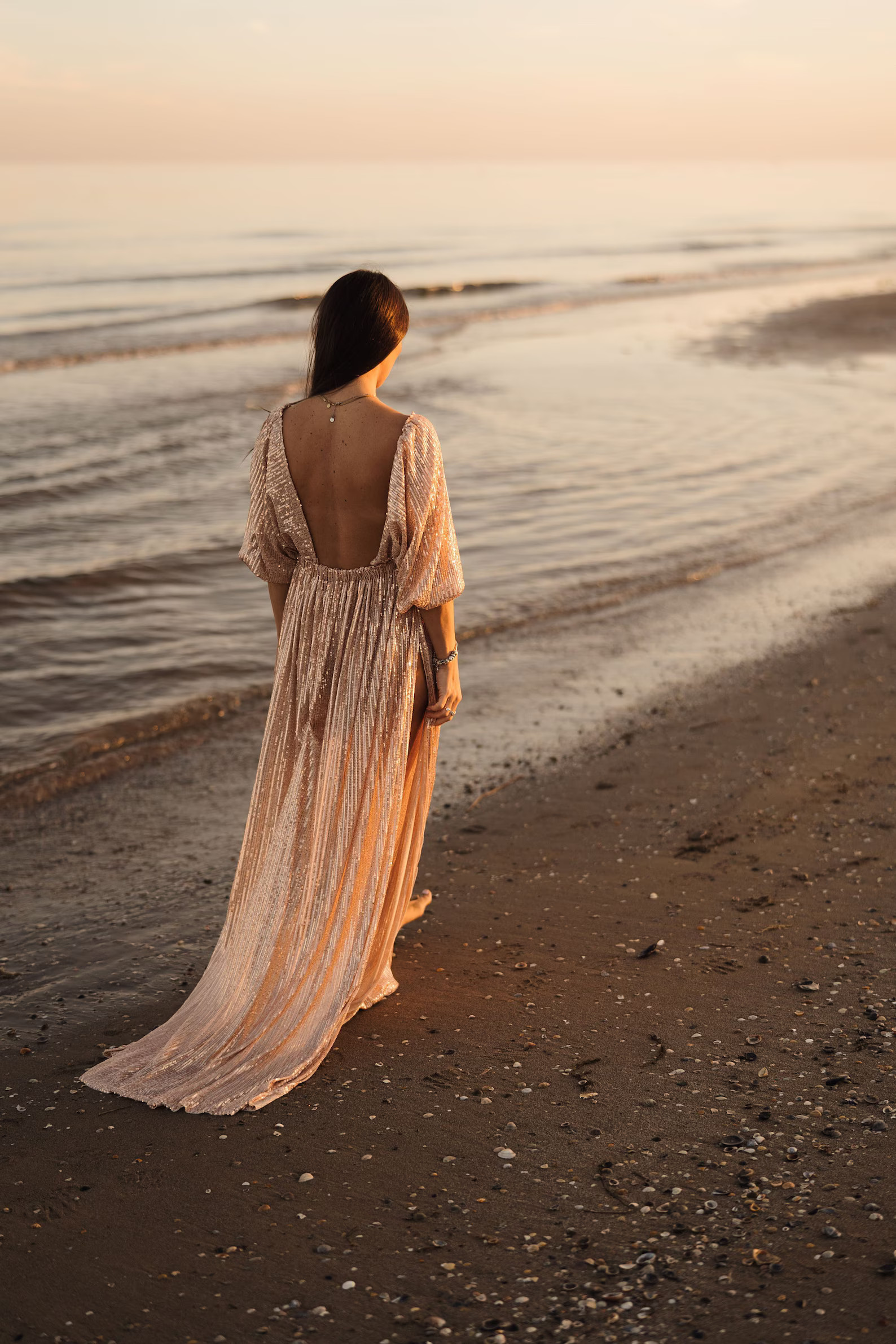 Audrey Elegant Women's Dress Vintage Sequin Dress for the Maternity Session Photo Props Pregnancy... | Etsy (US)