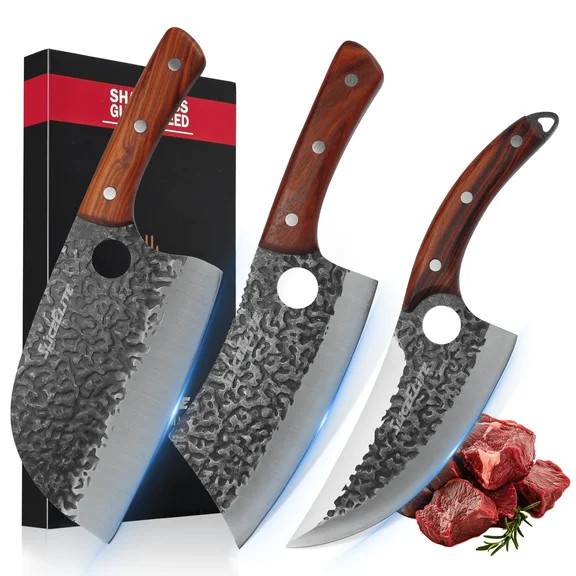 SupMaKin Meat Slicer Cleaver Knives Set, 17-in-1 Stainless Steel Meat Knife for Hot Pot, Barbecue... | Walmart (US)