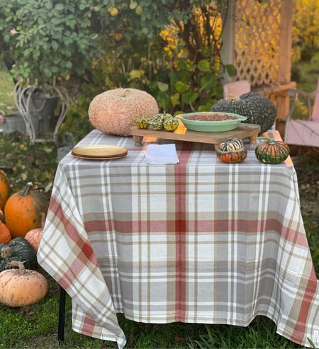 Thanksgiving table decor. Fall plaid tablecloth. Dessert table. Autumn tablecloth. Amazon home. Walmart home. 

#LTKhome #LTKHoliday #LTKSeasonal