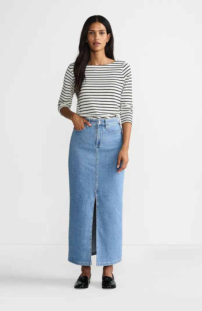 Lands' End Soft Denim Maxi Skirt | Nordstrom | Nordstrom