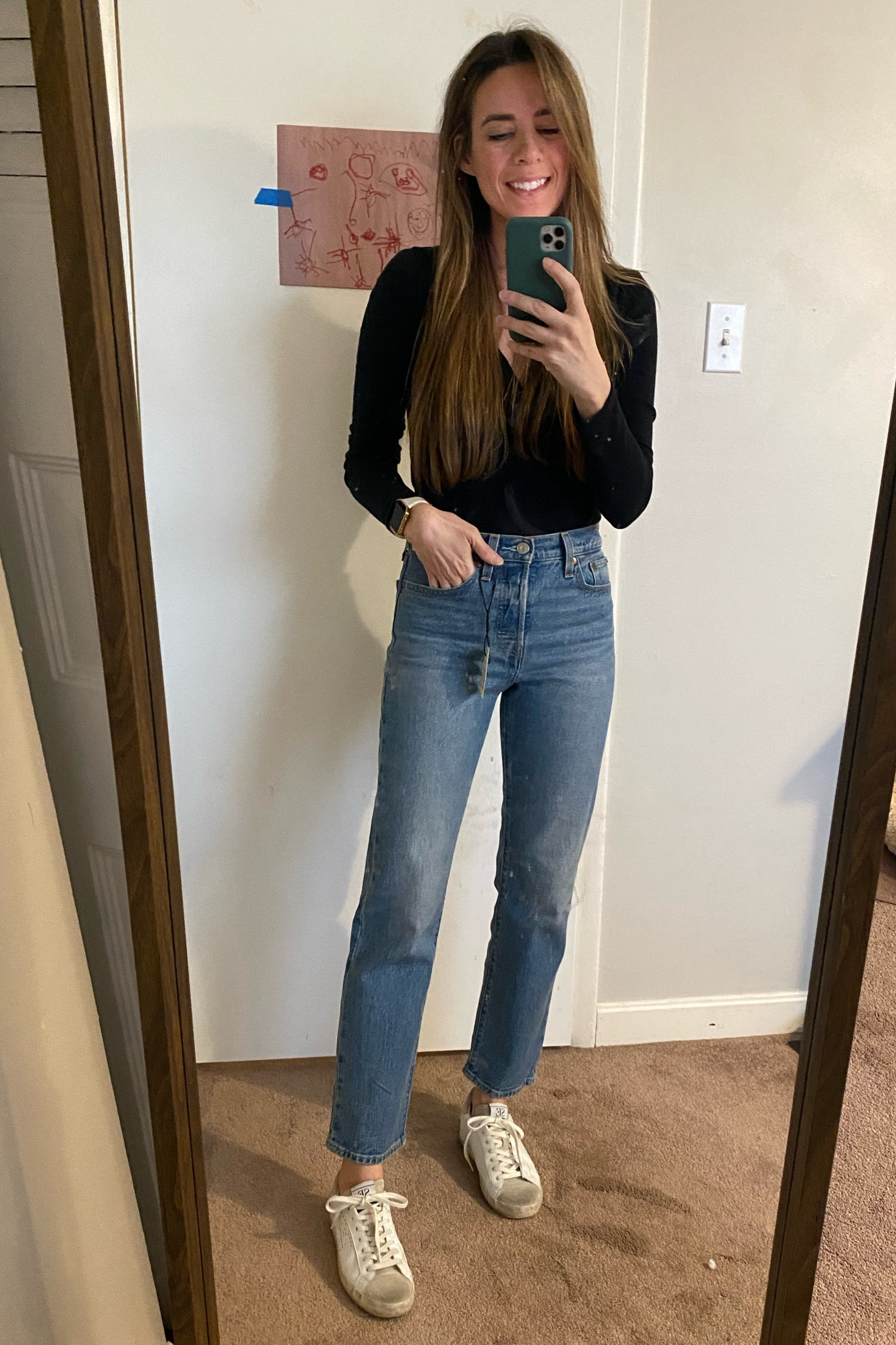 Super soft straight jeans (size 25 - TTS), and go to bodysuit (S -TTS)


#LTKsalealert #LTKSpringSale #LTKstyletip