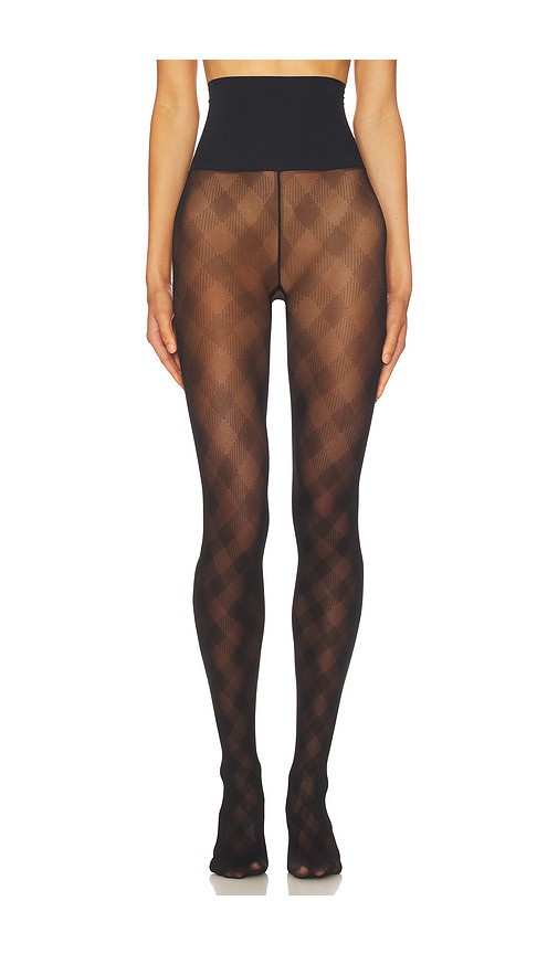 Commando Check Plaid Sheer Tights in Black. Taglia S. Also in L, M, XL. | Revolve Clothing (Global)