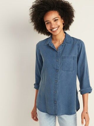 Relaxed Tencel® Shirt for Women | Old Navy (US)