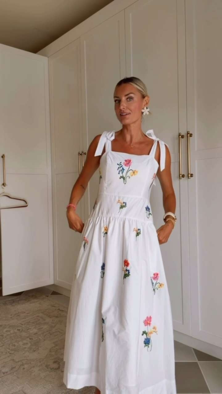 The cutest and affordable spring and summer dress! I seriously cannot believe how affordable it is and the detail on this looks so high end! Under $40! Wearing XS

Loverly grey, jelly gold glitter sandals, free assembly, walmart fashion finds, affordable dresses, 100% cotton affordable womens style, what to wear to brunch, weekend feminine outfit ideas, outfit inspo for summer spring 

 #LTKootd #LTKSeasonal