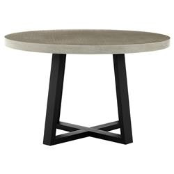 Open Box Maceo Grey Stone Top Outdoor Bistro Dining Table - Large - 47.25"W | Kathy Kuo Home