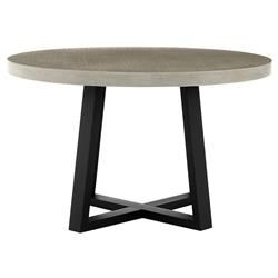 Open Box Maceo Grey Stone Top Outdoor Bistro Dining Table - Large - 47.25"W | Kathy Kuo Home