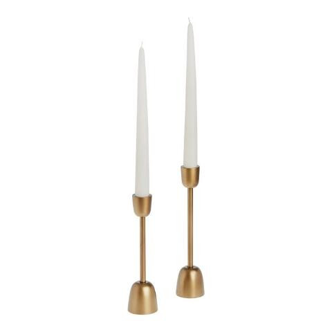 Gold Modern Bell Taper Candle Holder | World Market