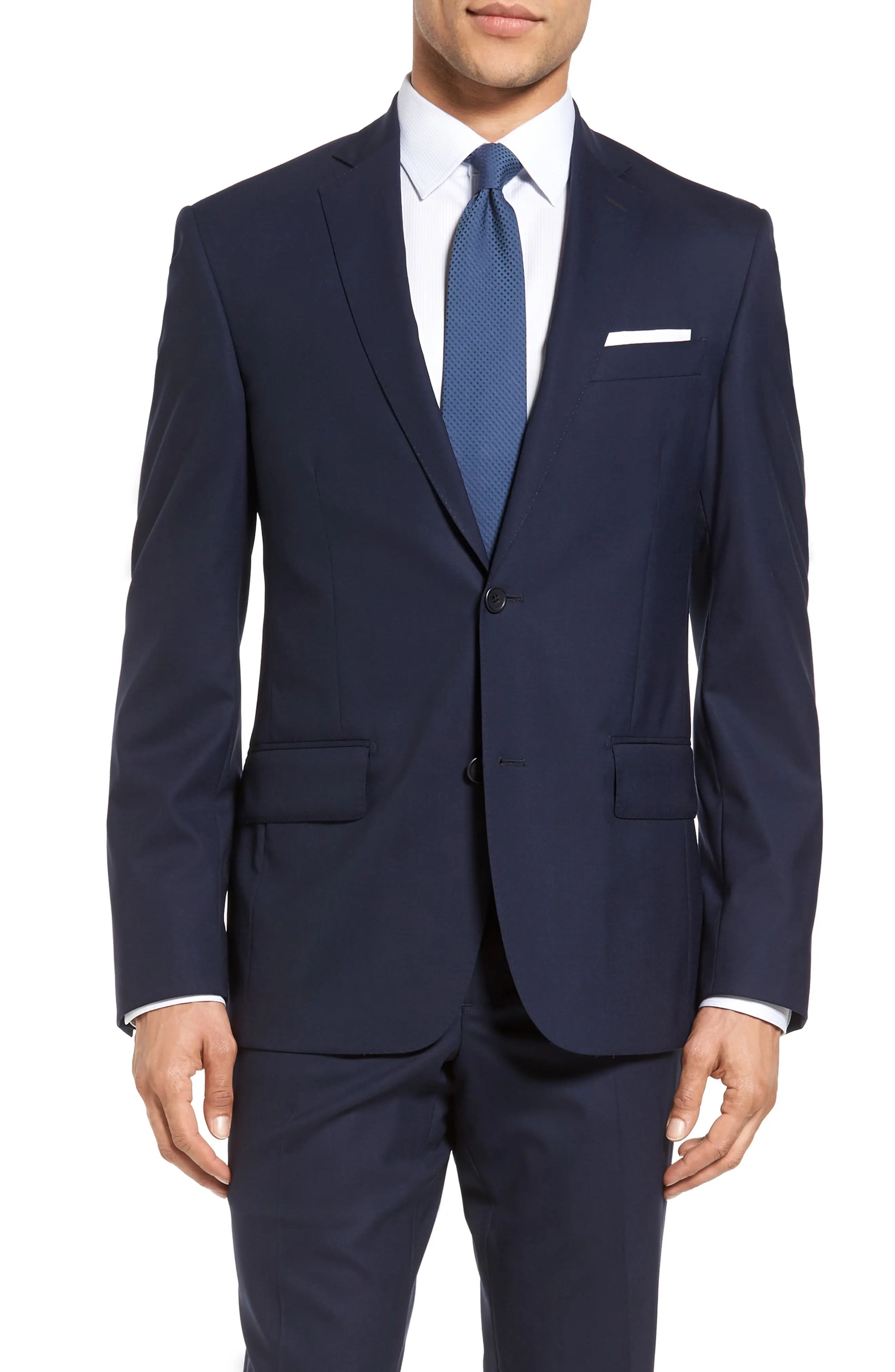 Tech-Smart Trim Fit Solid Stretch Wool Travel Suit | Nordstrom