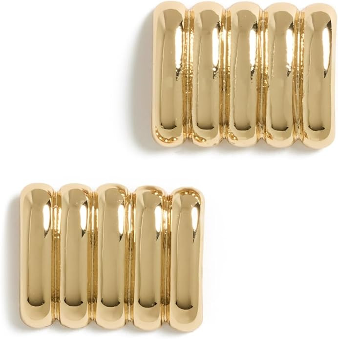 Heaven Mayhem Clemmie Earrings – Women’s Ribbed Curved Design Minimalist Earrings, Classic Li... | Amazon (US)