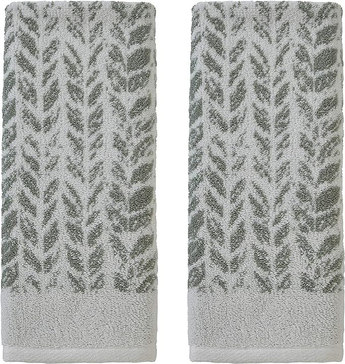 SKL Home by Saturday Knight Ltd. Distressed Leaves Hand Towel (2-Pack),Sage , 16x26 | Amazon (US)