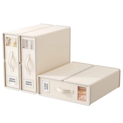 Bed Sheet Organizer, Foldable Linen Closet Organizers And Storage, Bedsheet Organizers With Window, Bedding Organizer Storage For Sheet, Pillow And Du | Wayfair North America