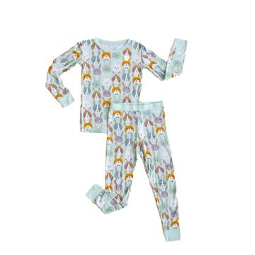Rad Rabbits Two-Piece Bamboo Viscose Pajama Set | Little Sleepies