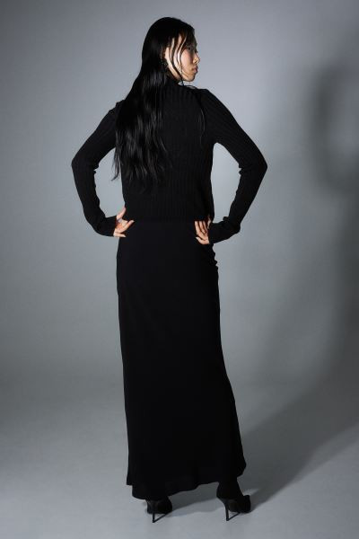 Rib-knit zip-through cardigan - Black - Ladies | H&M GB | H&M (UK, MY, IN, SG, PH, TW, HK)