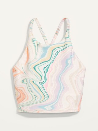 Light Support PowerSoft Longline Sports Bra for Women | Old Navy (US)