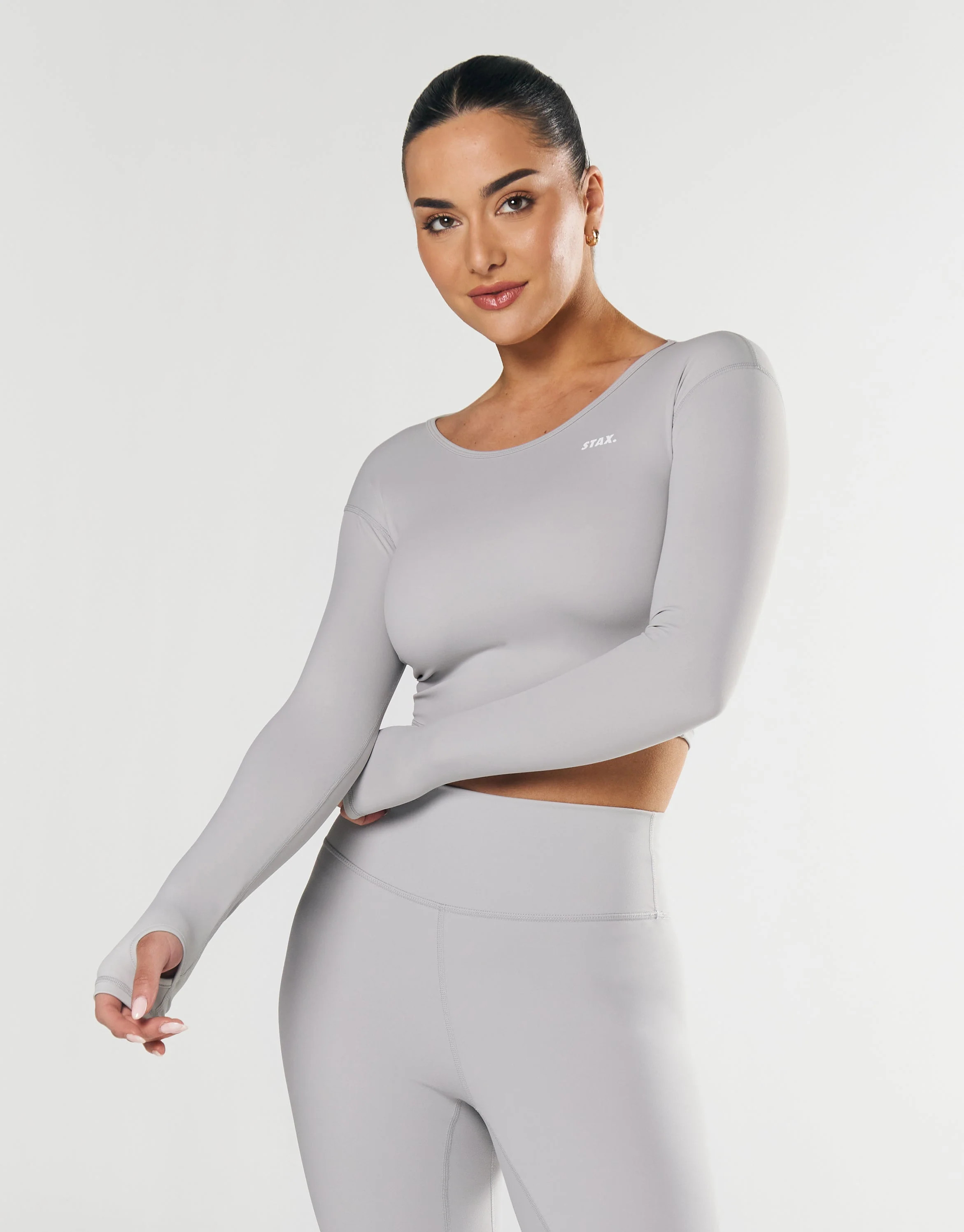 Scoop Long Sleeve NANDEX ™ - Light Grey | STAX.