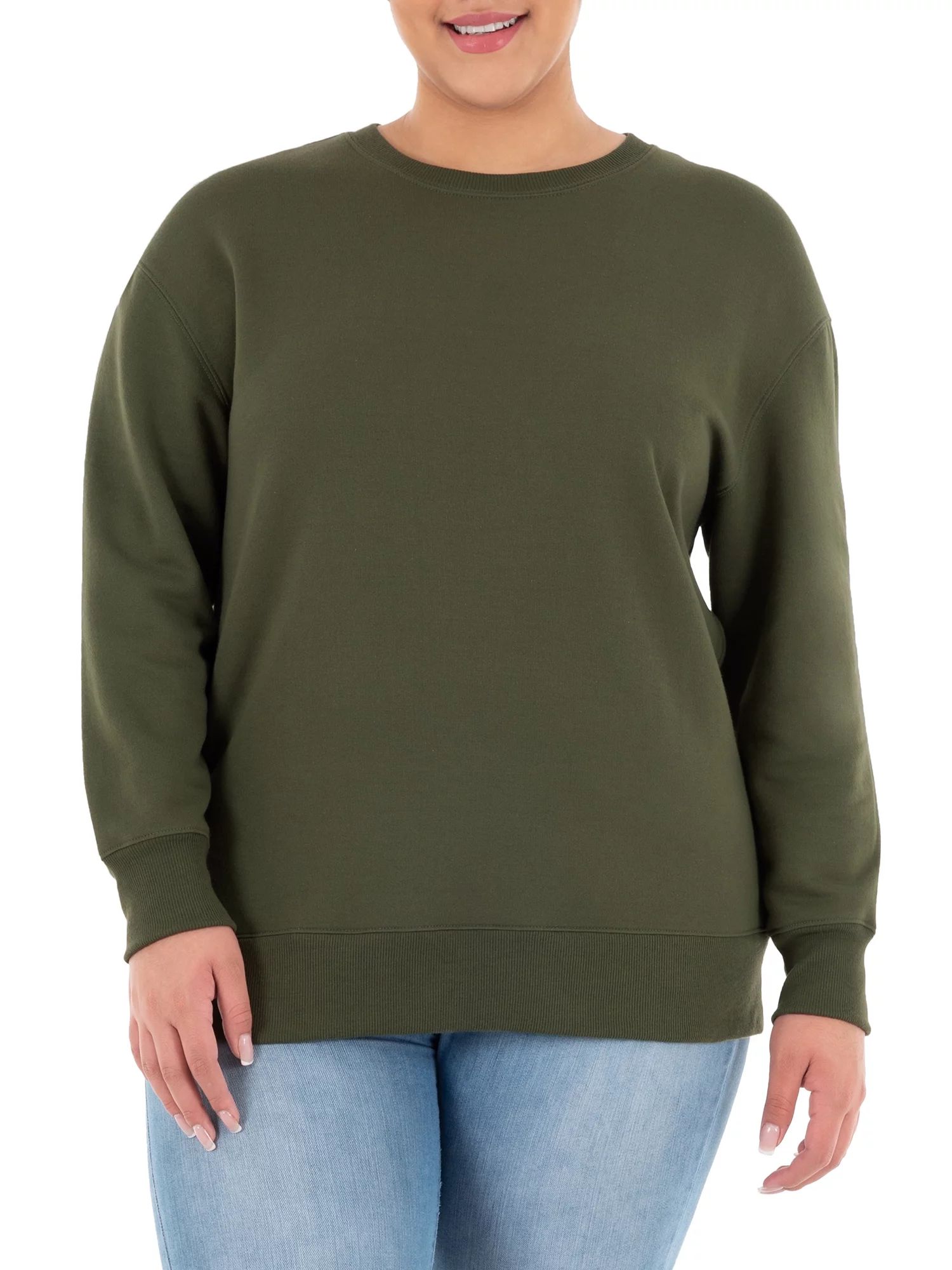 Terra & Sky Women's Plus Size Fleece Sweatshirt - Walmart.com | Walmart (US)