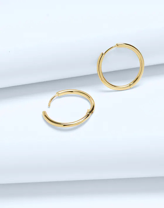 Demi-Fine Medium Hoop Earrings | Madewell