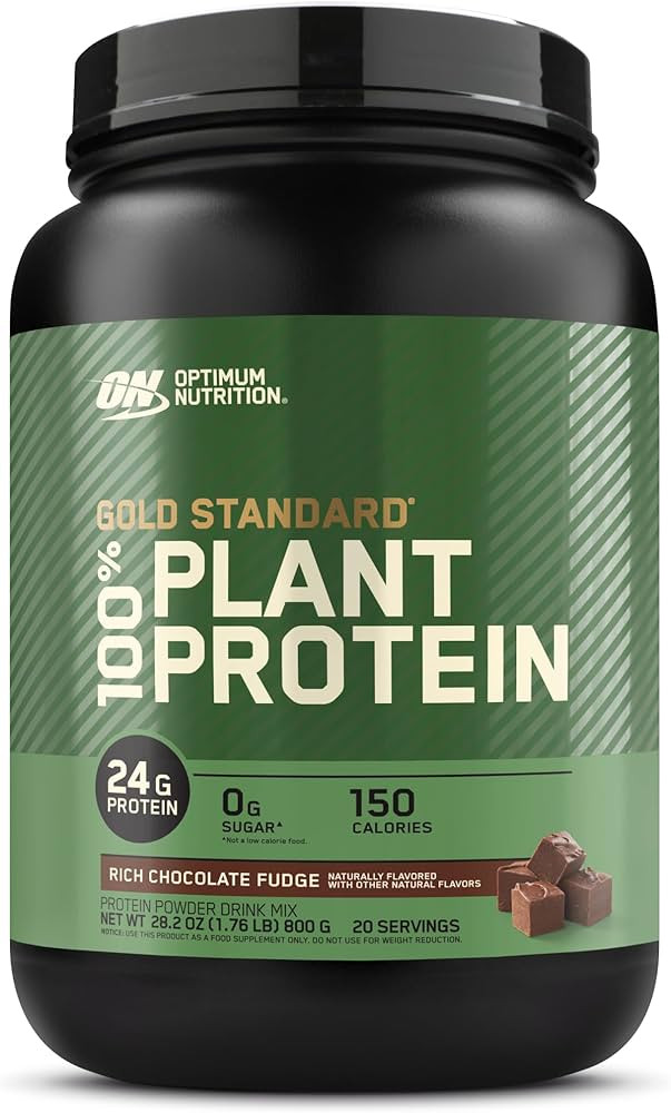 Optimum Nutrition Gold Standard 100% Plant Based Protein Powder, Gluten Free, Vegan Protein for M... | Amazon (US)