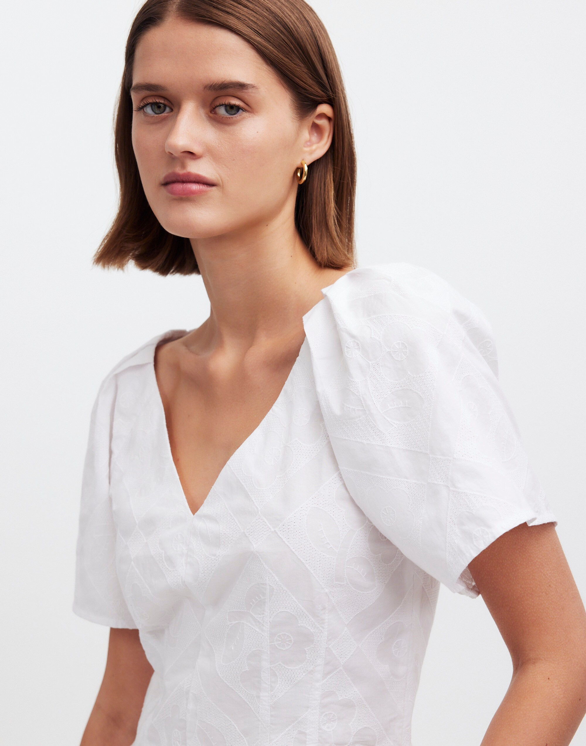 Darted V-Neck Top in Floral | Madewell