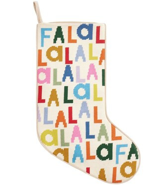 Peking Handicraft Fa La La Embroidered Needlepoint Holiday Stocking | Dillard's | Dillard's