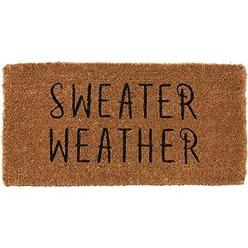 Creative Co-Op Natural Coir "Sweater Weather" Door Mat | Amazon (US)