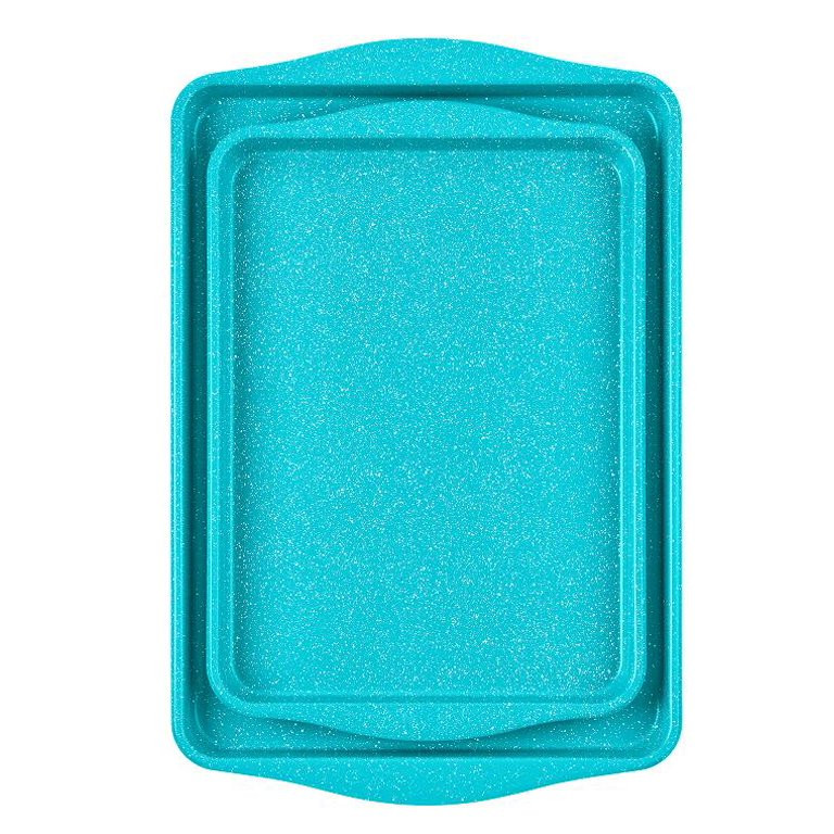 The Pioneer Woman Teal Speckle 2-Piece Nonstick Aluminum Cookie Sheets, 13" x 18" and 11" x 15" | Walmart (US)