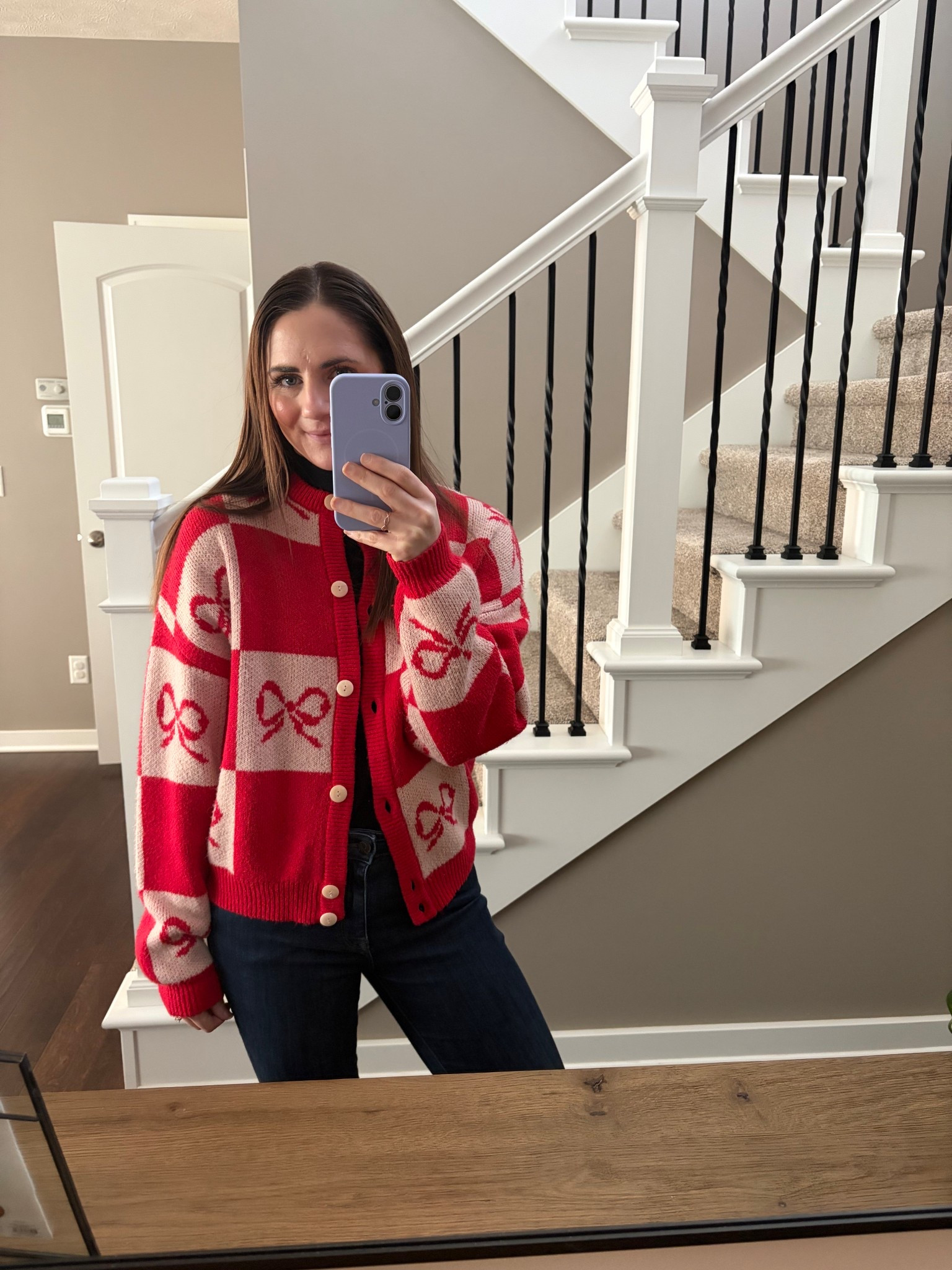 valentines outfit women

This bow print cardigan is so cute!! The red is completely sold out but it is still available in a black, green and blue. Got compliments on it all weekend long! I’ll be wearing this to my sons Valentine’s Day class party 

Also linked some other similar cardigans. 

#LTKValentine #LTKootd #LTKmomlife