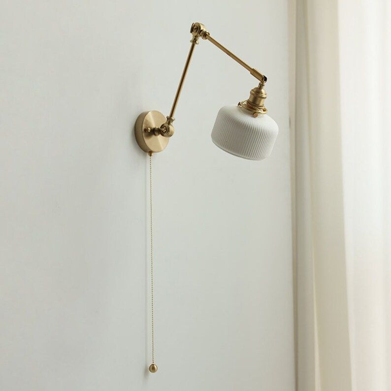 Brass Gold Wall Ceramic Light Wall Sconce Lighting Fixture - Etsy | Etsy (US)