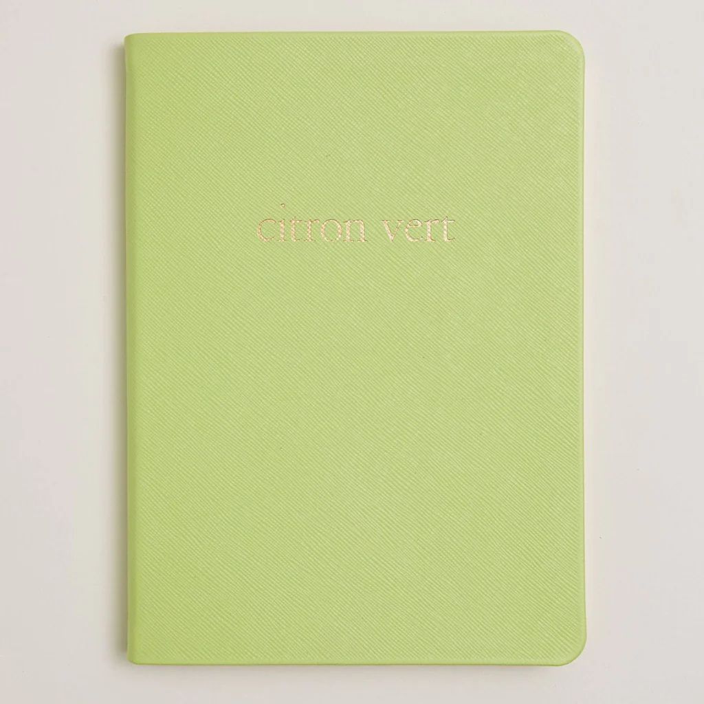 Citrus Lime Leather Journal | Nickel and Suede