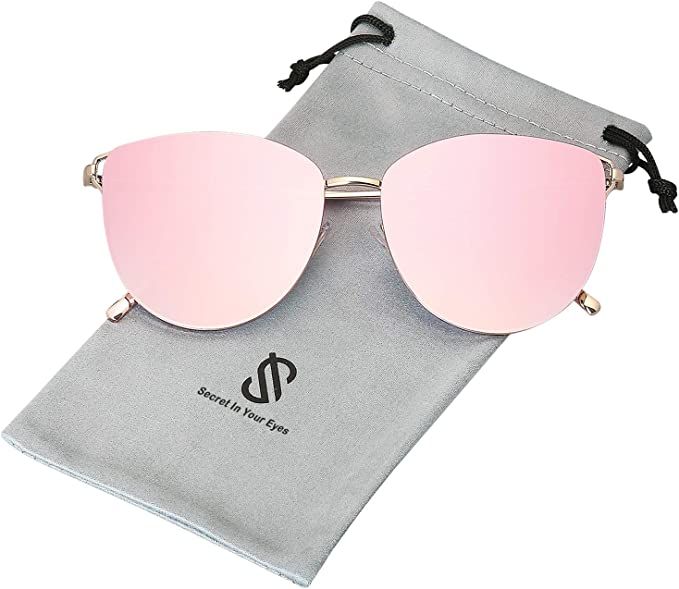 SOJOS Mirrored Flat Lens Fashion Sunglasses for Women SJ1085 | Amazon (US)