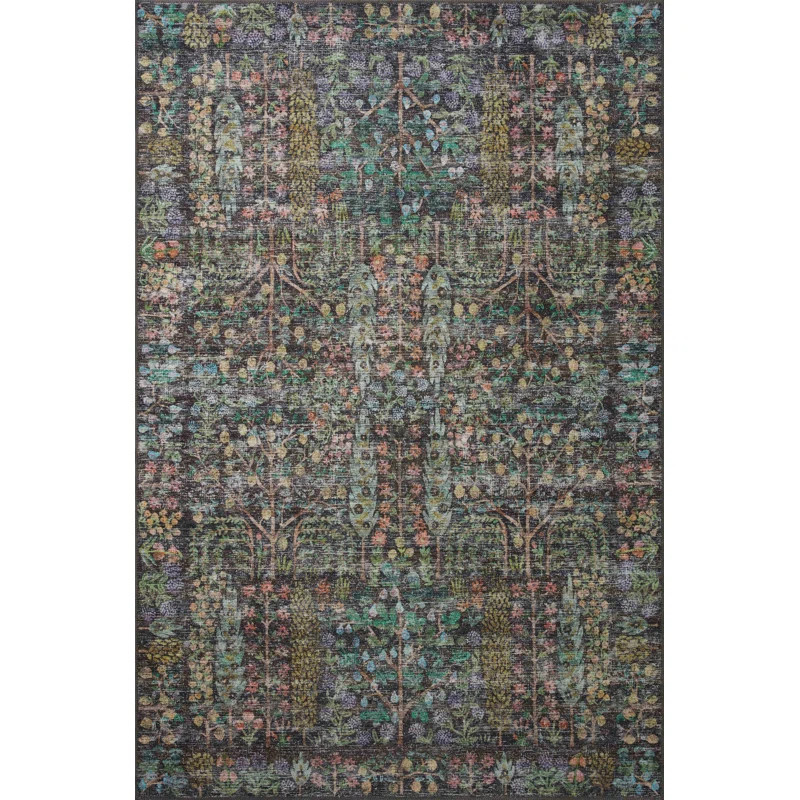Rifle Paper Co. X Loloi Maison Grove Blue Area Rug | Wayfair North America