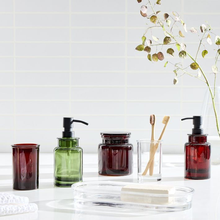 Apothecary Glass Bath Accessories | West Elm (US)