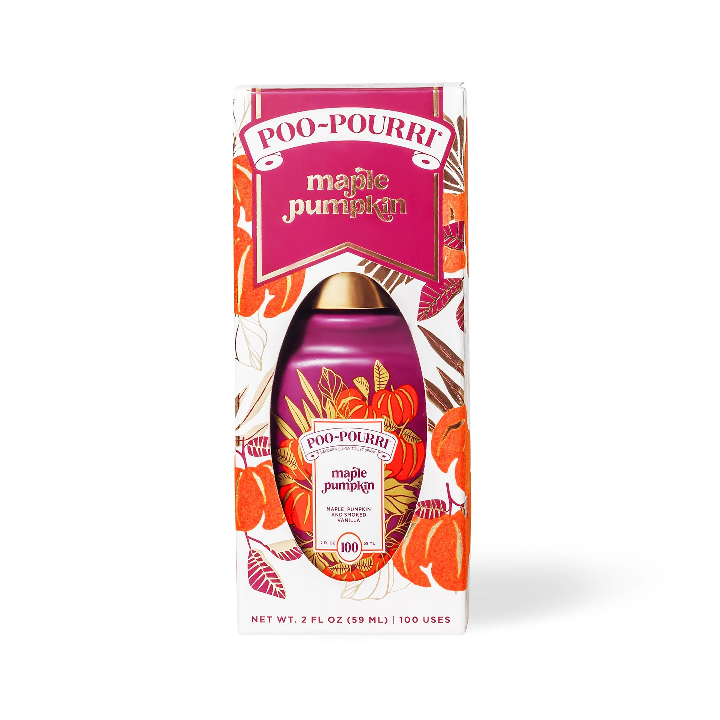 Poo-Pourri Before-You-Go Toilet Spray, Maple Pumpkin, 2 Fl Oz- Maple + Pumpkin + Smoked Vanilla | Walmart (US)