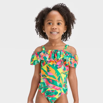 Toddler Girls' Leaf One Piece Swimsuit - Cat & Jack™ | Target
