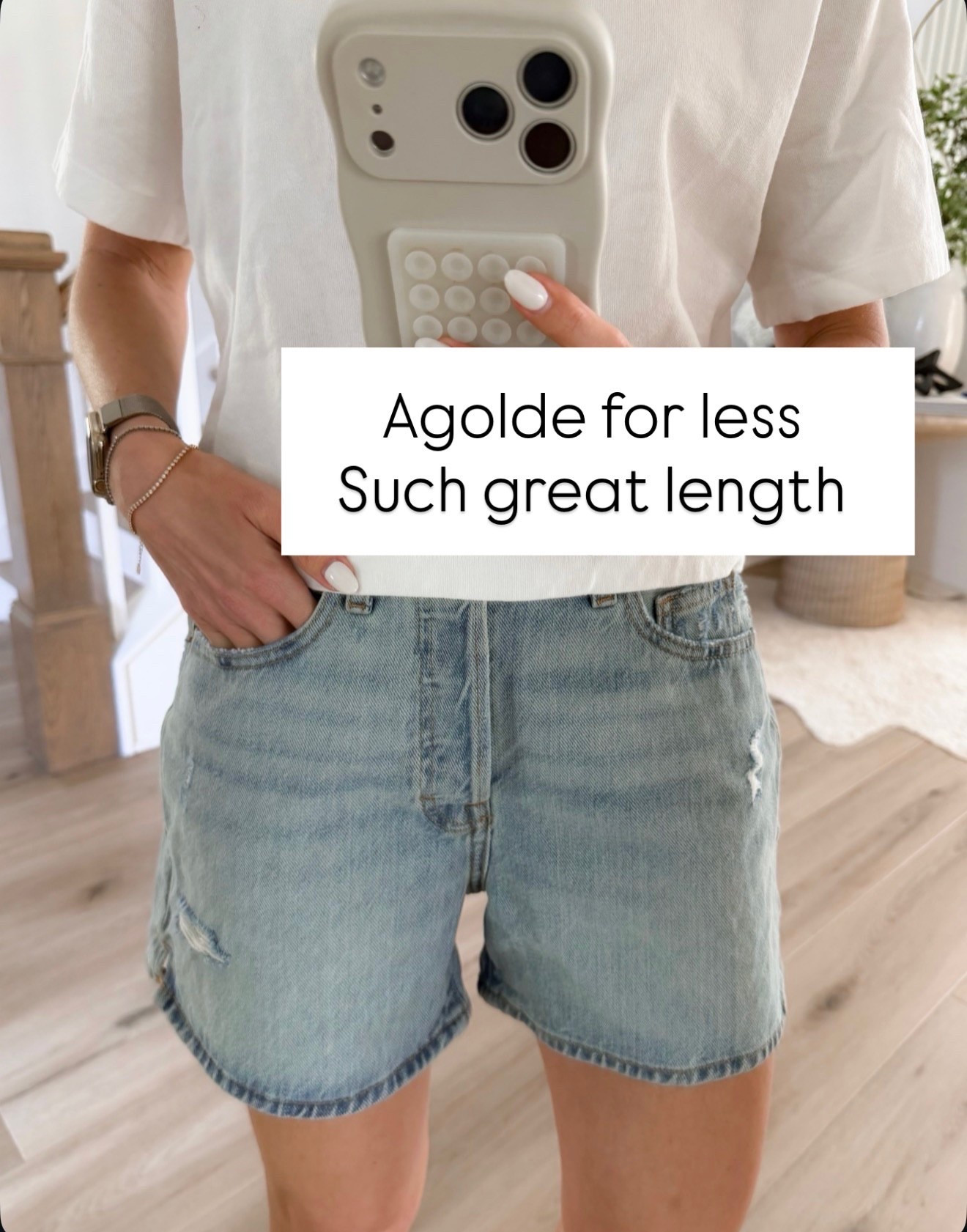 these are the denim shorts. agolde look without the price and the length is so good… not too short, not awkward. easy relaxed fit, super flattering, and the kind you’ll grab all summer

denim shorts, agolde dupe, everyday outfits, casual summer style, flattering fit, annabrstyle 

#LTKootd #LTKOver40 #LTKSeasonal