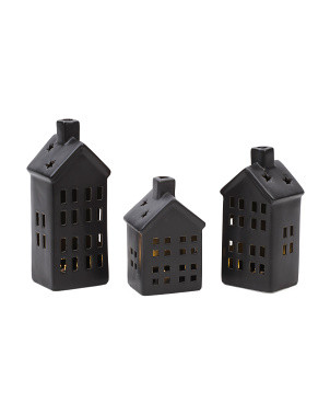 Set Of 3 Led Porcelain Houses | TJ Maxx