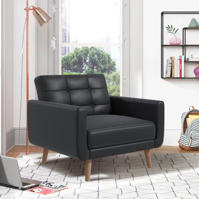 Gaige Faux Leather Armchair | Wayfair North America