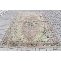 Turkish Rug, Vintage Large Carpet, Antique 77x114 Inches Pink Decorative Salon Anatolian Bedroom 344 | Etsy (UK)