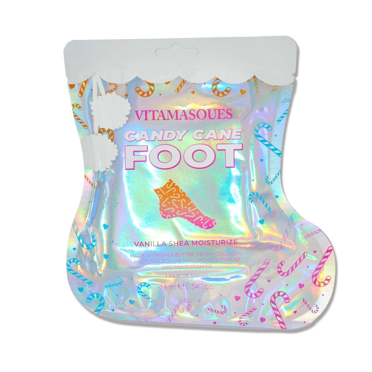 Vitamasques Candy Cane Foot Mask - 0.54 fl oz | Target