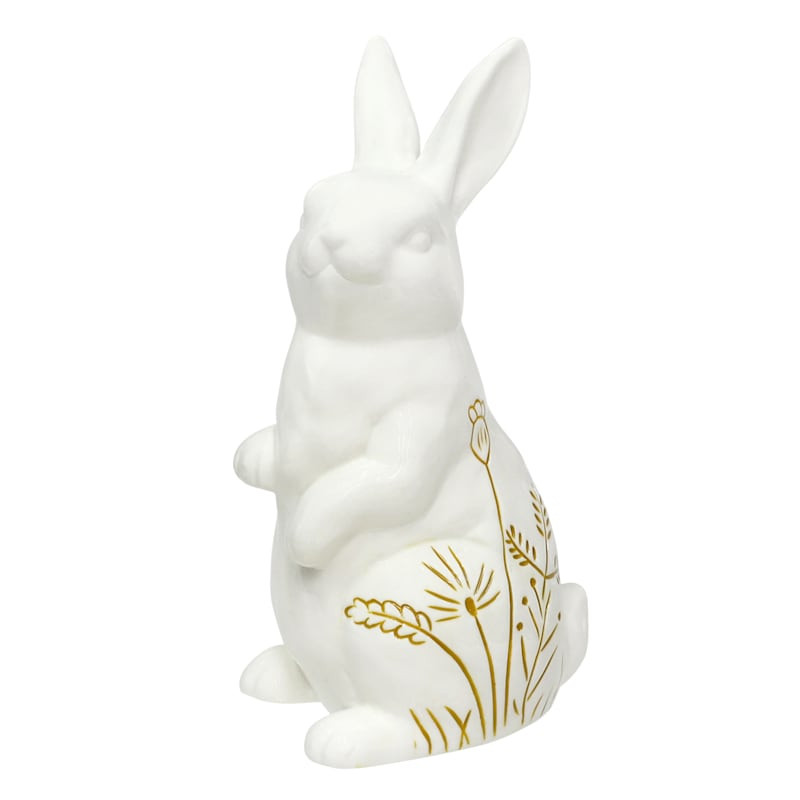 Honeybloom Standing White Ceramic Easter Bunny, 7.75" | At Home