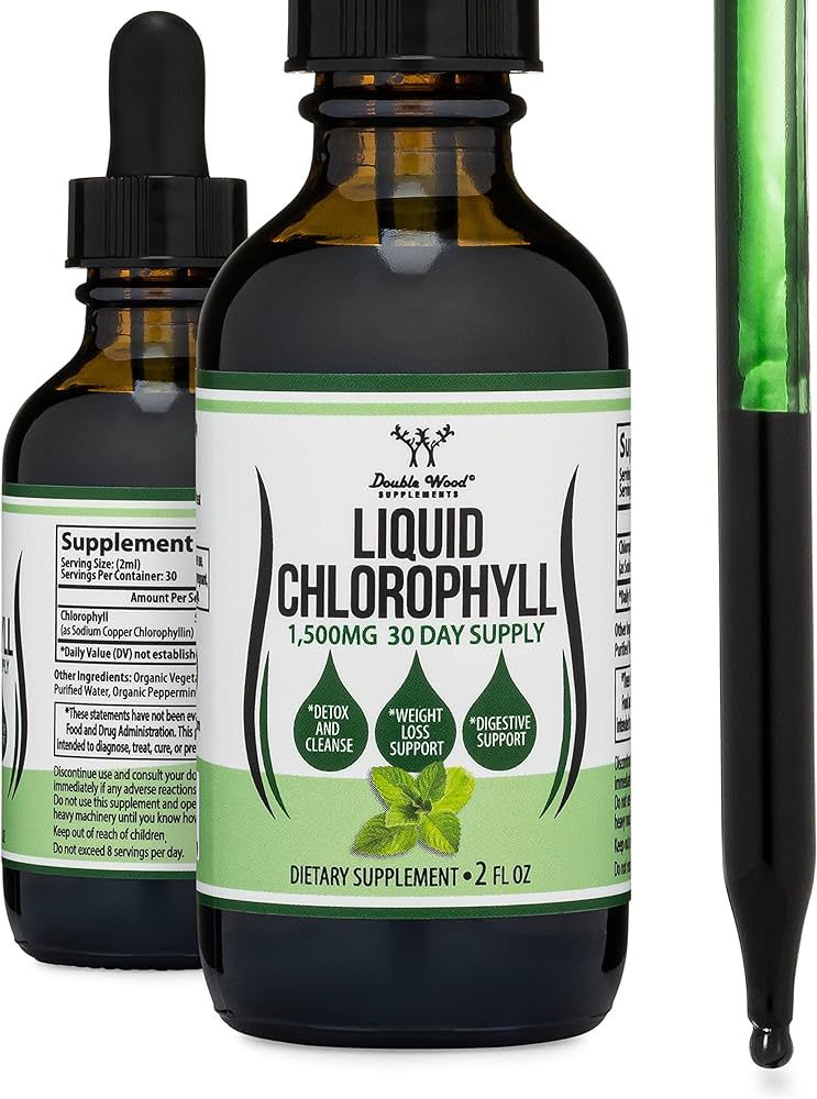 Chlorophyll Liquid Drops - Peppermint Flavored, Natural and Vegan Safe (Rich, Full Texture and Ta... | Amazon (US)