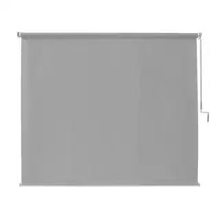 Stone Cordless UV Blocking Fade Resistant Fabric Exterior Roller Shade 72 in. W x 96 in. L | The Home Depot