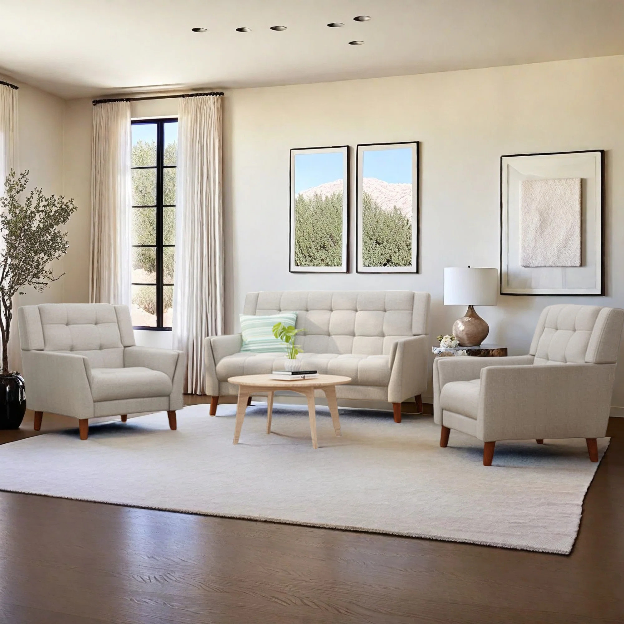 George Oliver Bailes 3 Piece Living Room Set & Reviews | Wayfair | Wayfair North America