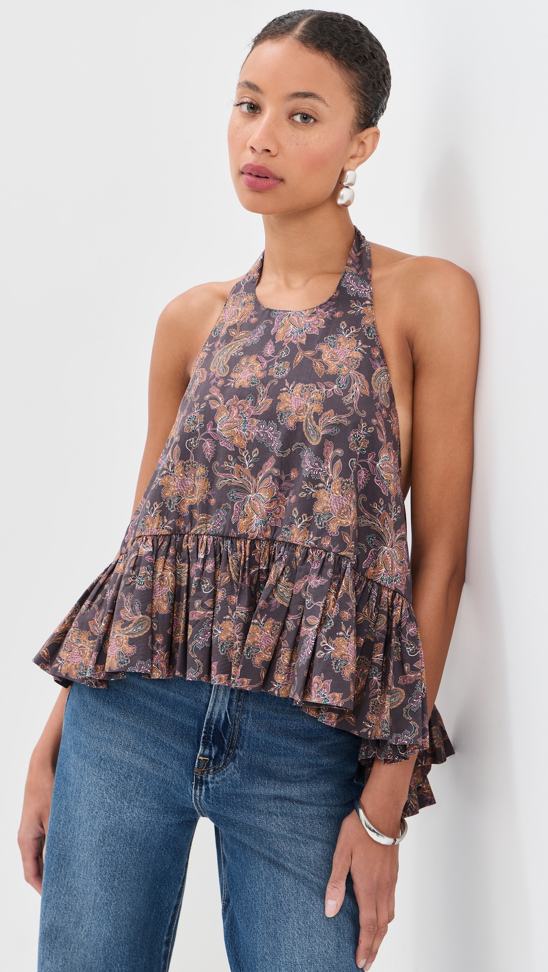 Azeeza Winston Top Chocolate Paisley XS | Shopbop