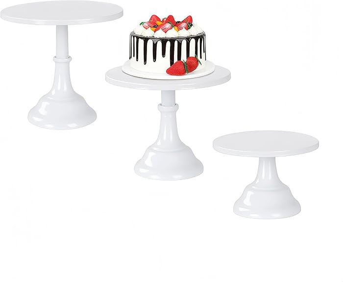 3pcs Metal Cake Stand Set 8''10''12'' Dessert Table Display Perfect for Baby Shower Wedding Birth... | Amazon (US)