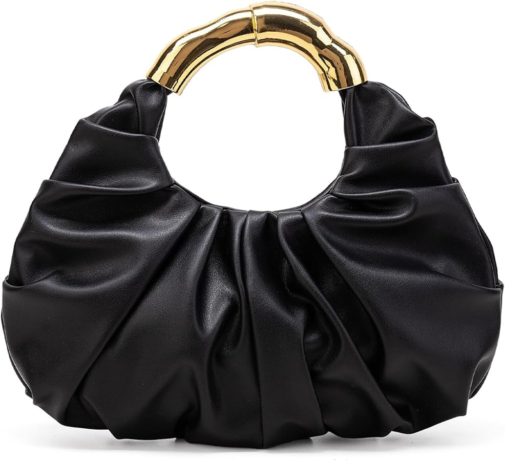 Clutch Purse for Women Soft Pleated PU Evening Clutch Handbags Cloud-Shaped Handle Bag for Weddin... | Amazon (US)
