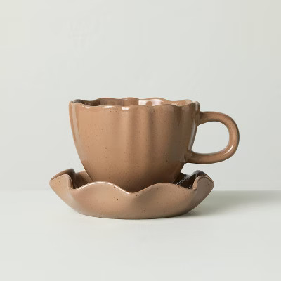 5oz Scalloped Stoneware Espresso Cup - Hearth & Hand™ with Magnolia | Target