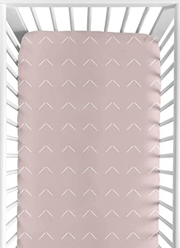 Sweet Jojo Designs Mauve and White Boho Arrow Girl Fitted Crib Sheet Baby or Toddler Bed Nursery ... | Amazon (US)