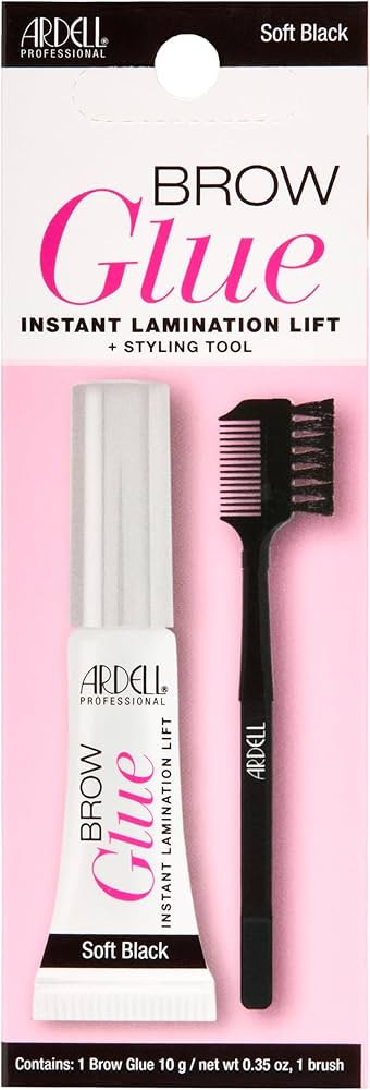Ardell Brow Glue Soft Black with Styling Brush – Instant Lamination Brow Gel for Fluffy, Define... | Amazon (US)