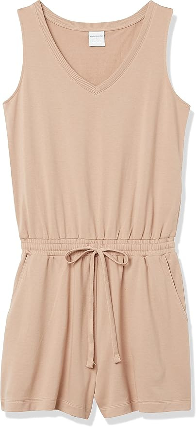 Amazon Essentials Women's Studio Terry Fleece Romper | Amazon (US)